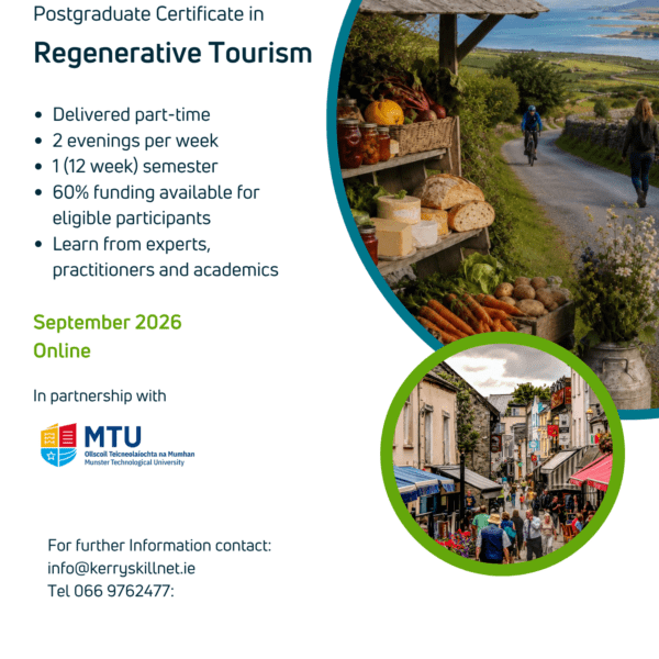Postgraduate Certificate in Regenerative Tourism (ESF+ Course)